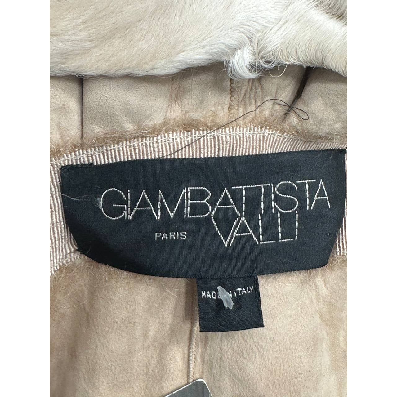 Giambattista Valli  Lamb  Ruffle Coat IT 38 Pre-owned