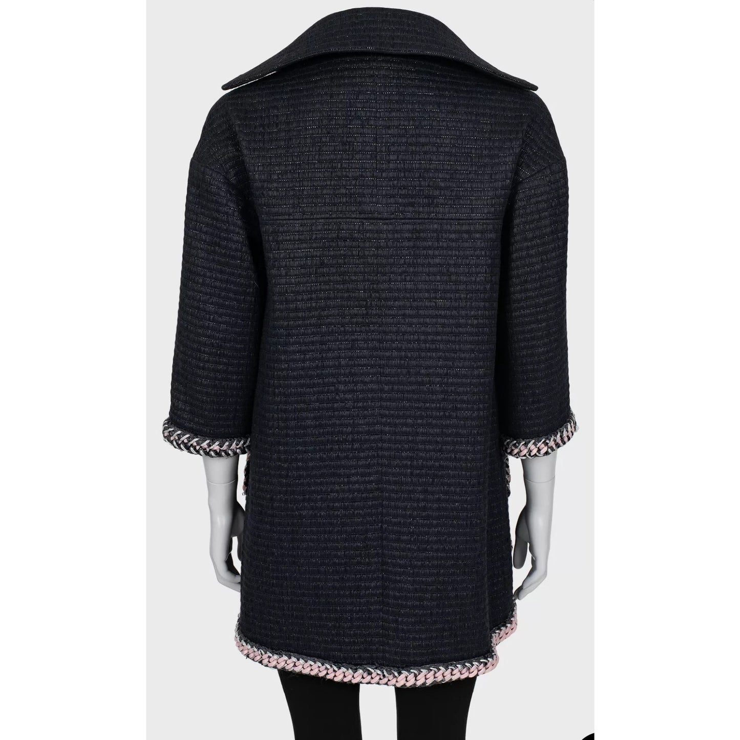 Chanel Trimmed Coat Sz.36 Pre-owned