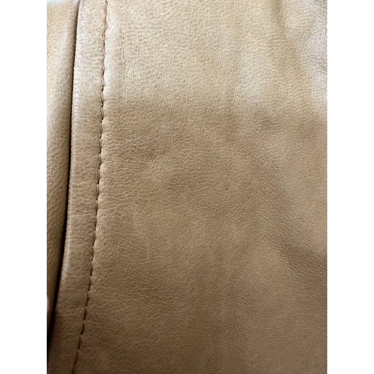 Balenciaga 2009 Tan Khaki Lamb Leather Biker Jacket Sz.40 Pre-owned