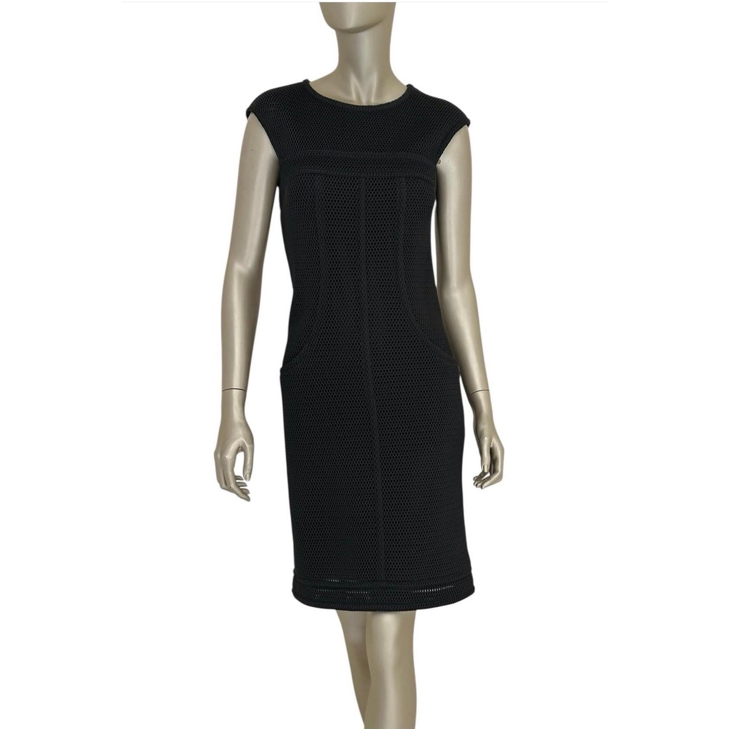 Elegant Chanel Black Tweed Skirt Suit - Sz 38/40 Pre-owned