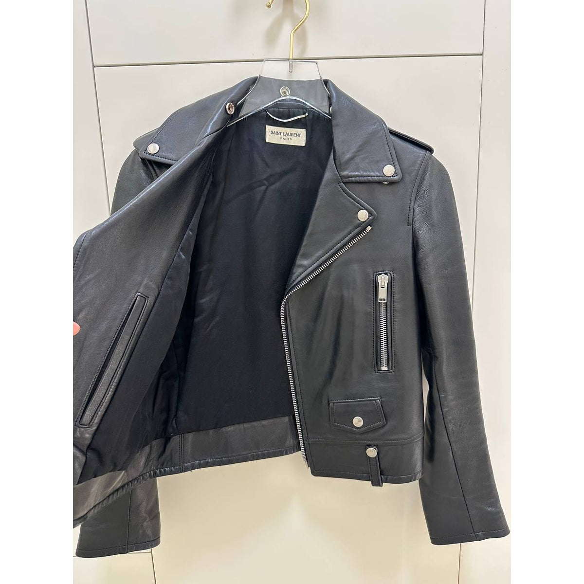 Iconic Saint Laurent L01 Classic Leather Motorcycle Jacket Sz.36 Pre-owned