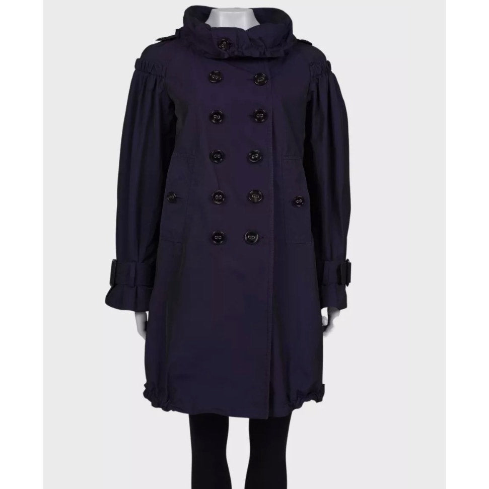 Burberry Purple Double-Breasted Coat IT42 M Pre-owned
