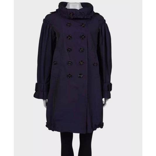 Burberry Purple Double-Breasted Coat IT42 M Pre-owned