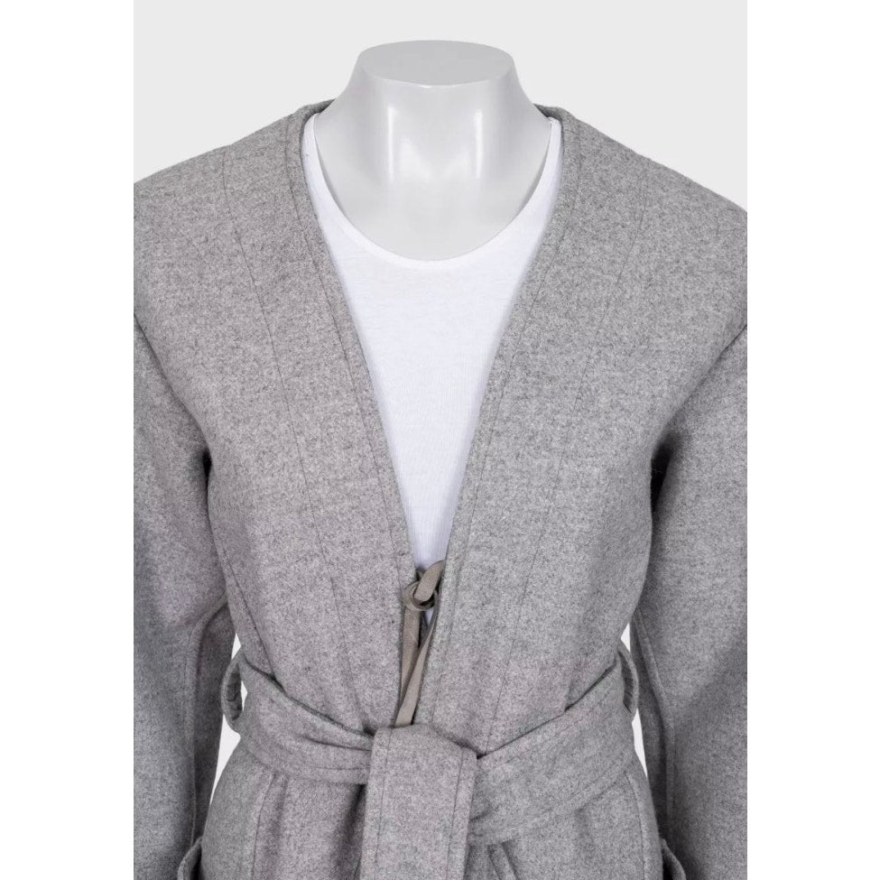 Celine Grey Wool Blend Coat - Size XS (FR 34) Pre-owned