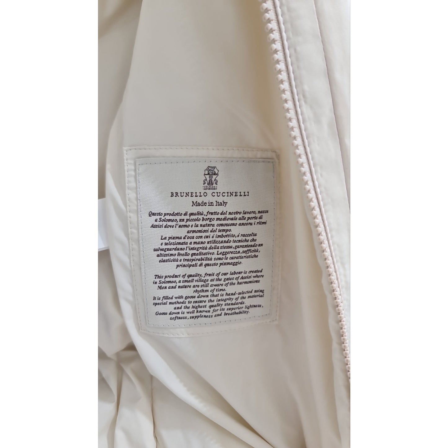 Brunello Cucinelli Quilted Silk Blend Bomber Jacket Sz.40 pre-owned