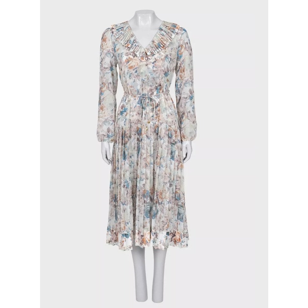 Zimmermann Sheer Pleated Floral Dress - FOX2 Pre-owned