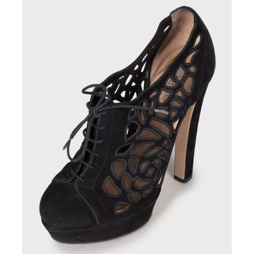 Valentino Black Suede Ankle Boots - EU 39 Pre-owned