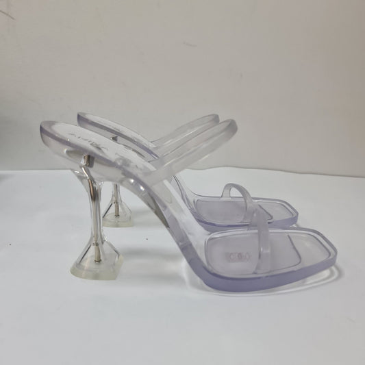 Amina Muaddi Brito Translucent Sandals Size 41 Pre-owned