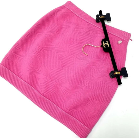 Chanel Pink Cotton Mini Skirt sz.40 Pre-owned