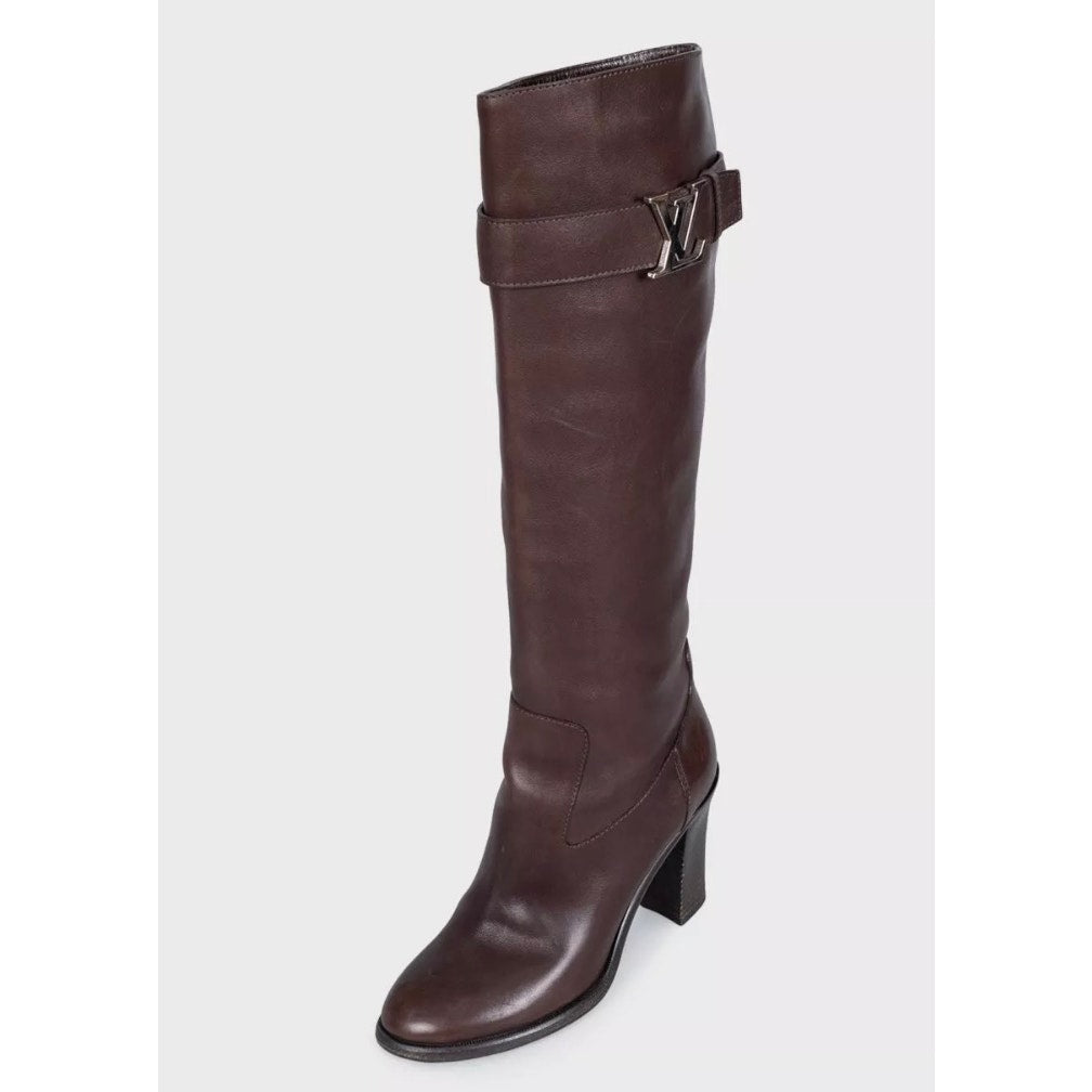Louis Vuitton Brown Monogram Leather Boots EU 37 Pre-owned