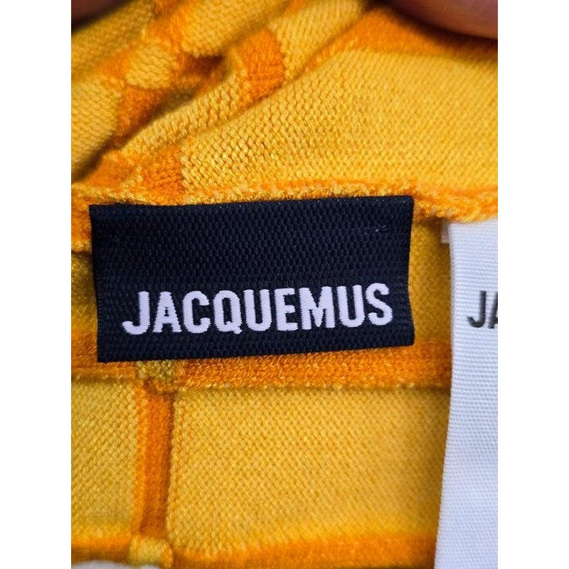 NWOT Jacquemus Maille Malha Orange Knit Mini Dress EU 36 Pre-owned