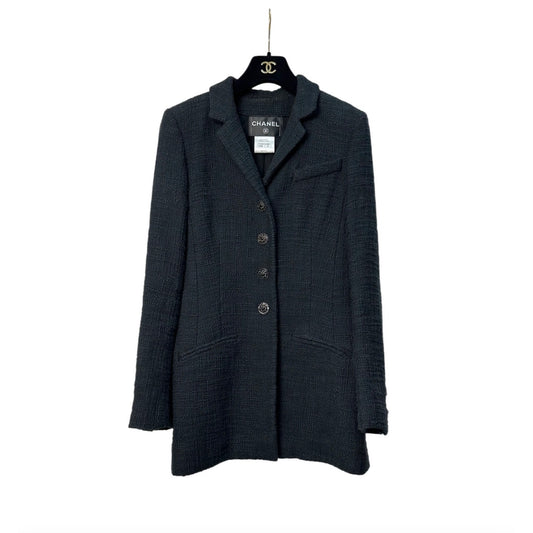 CHANEL Paris-Bombay Black Tweed Jacket - Size 38 Pre-owned