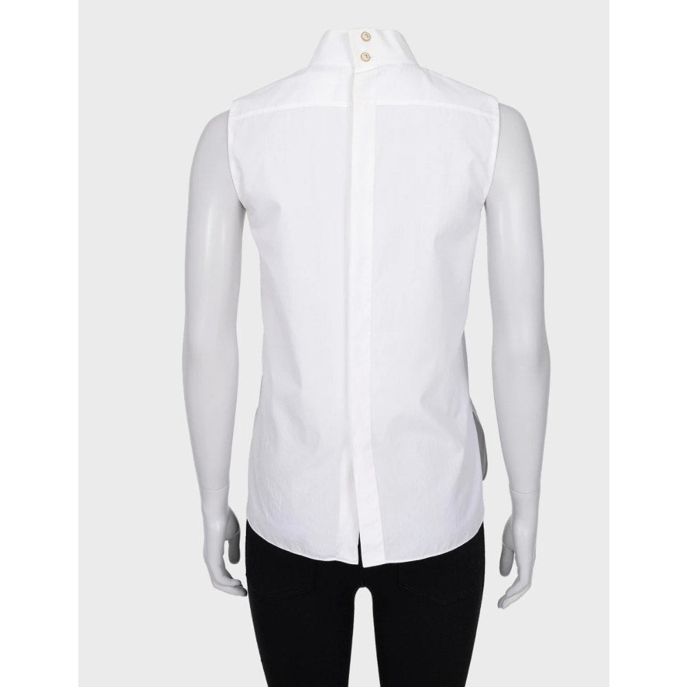 Chanel Vintage White Bow Blouse - Size FR36/S Pre-owned