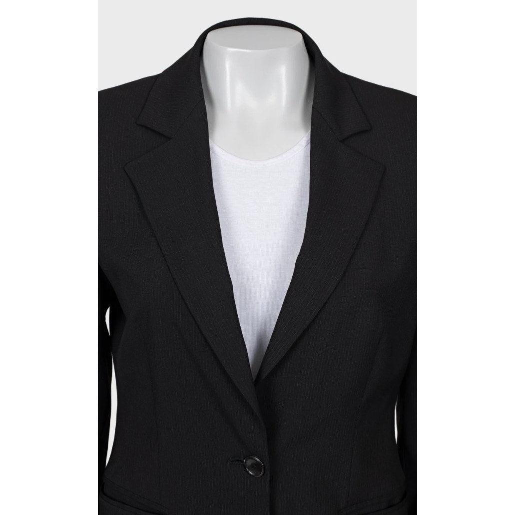 Gianfranco Ferre Black Striped Wool Suit Sz.42/L pre-owned