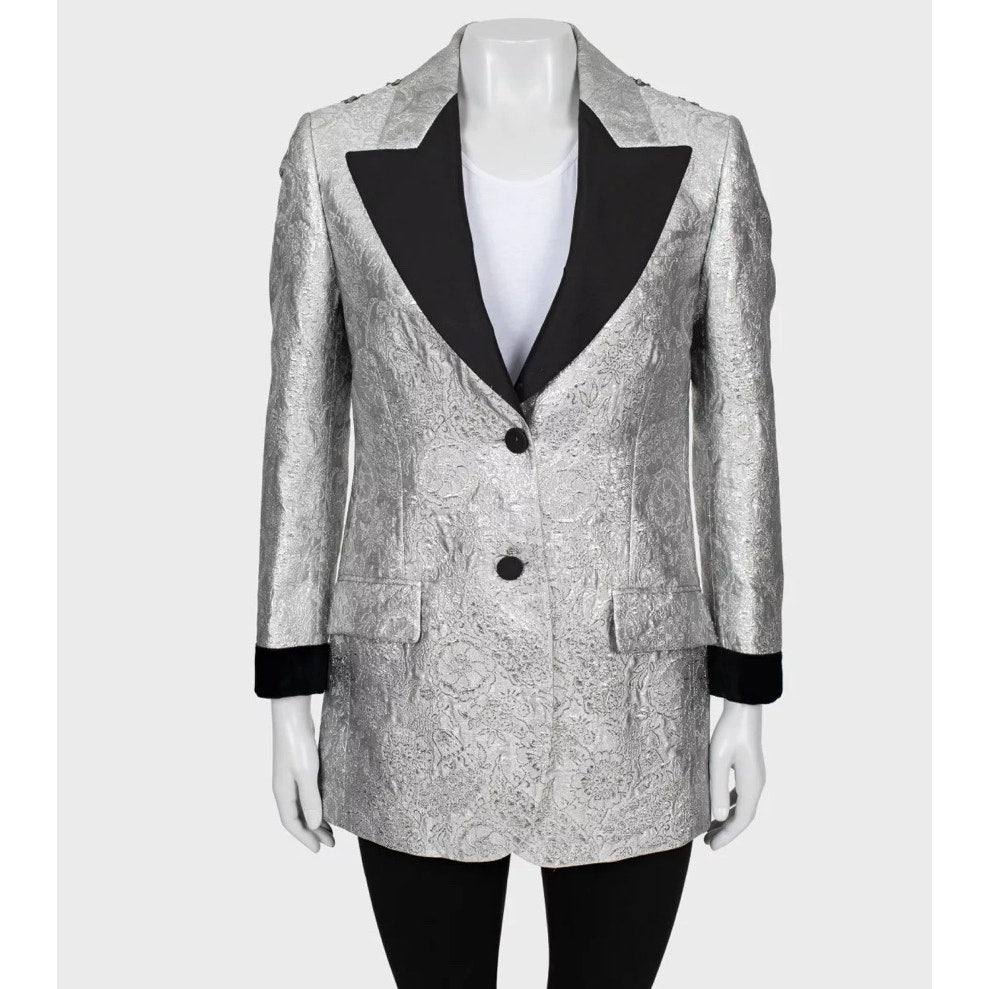 Gucci Embellished Brocade Tuxedo Blazer - Size IT42 (M) pre-wned