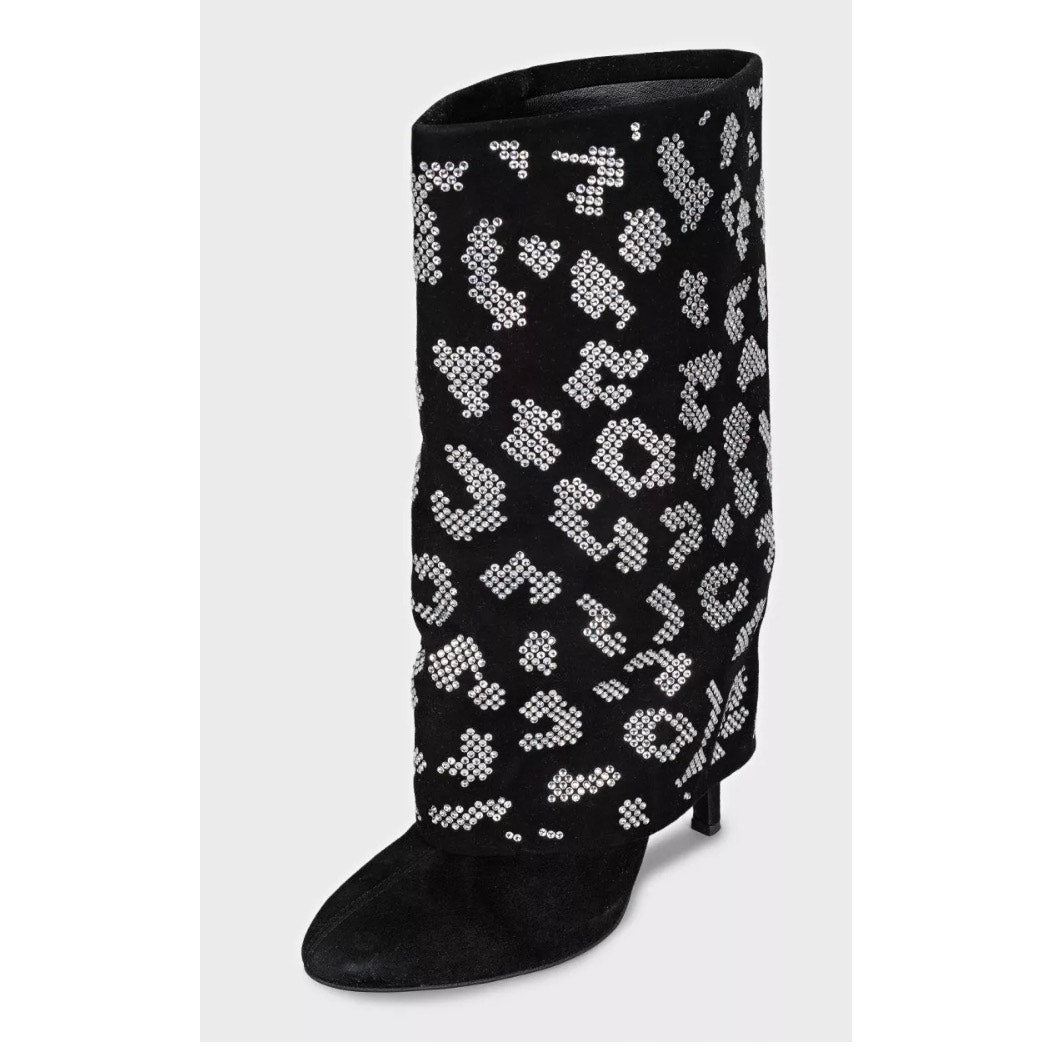 Giuseppe Zanotti x Balmain Embellished Suede Ankle Boots 39 Pre-owned