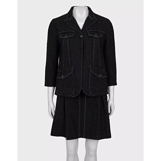 Louis Vuitton Brown Tweed Jacket & Skirt Set Sz.38 Pre-owned