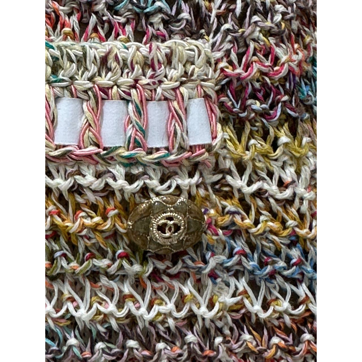 CHANEL 17C Cuba Collection Multicolor Knit Dress Sz.34 Pre-owned