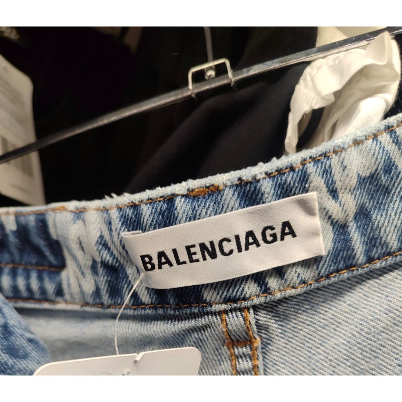 Balenciaga Cropped Jeans Signature Print W28/M pre-owned