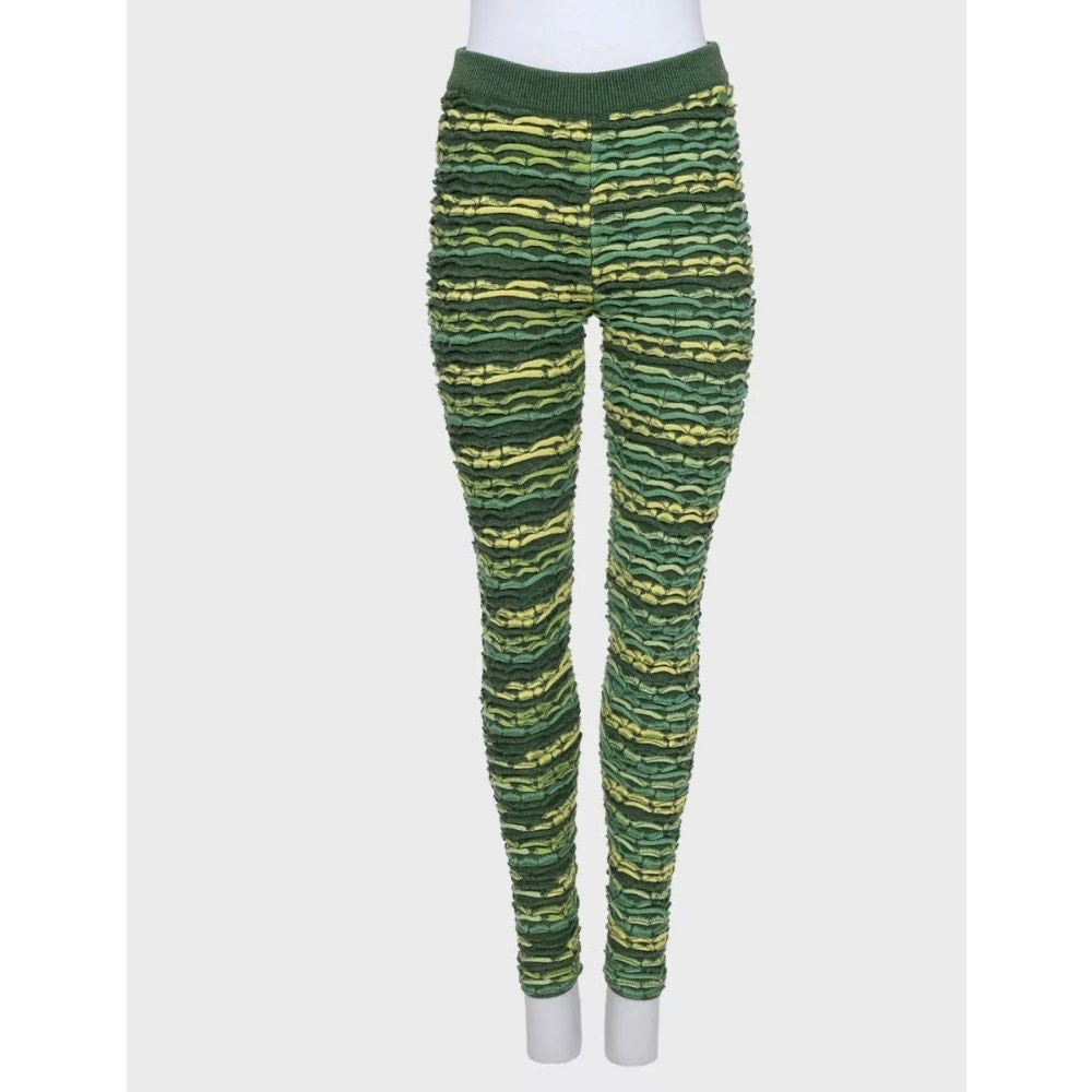 Chanel Green Cashmere Cowl Top Pant Suit Set  EU36/S Pre-owned