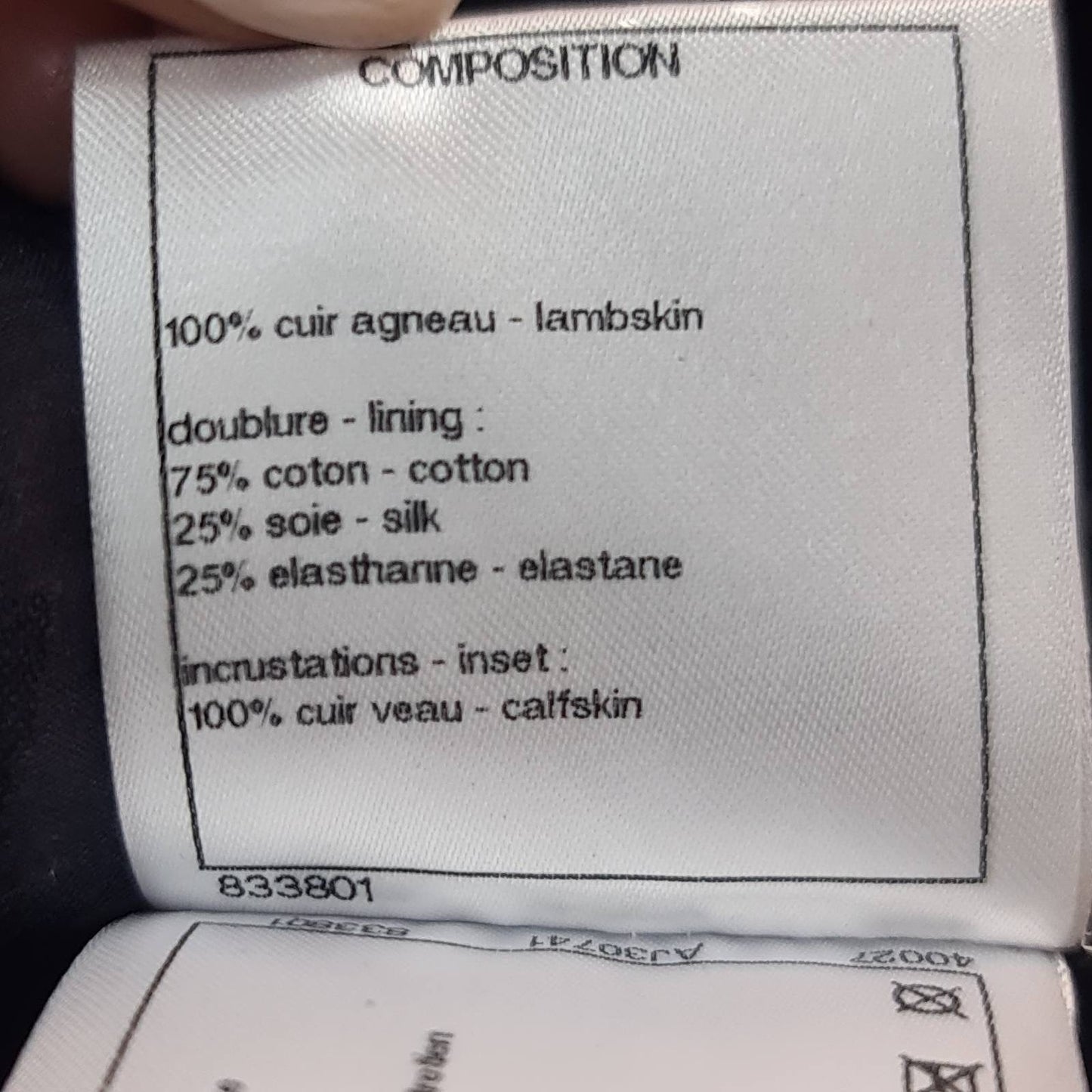 NWT Chanel 18S Black Lambskin Mini Dress Sz.50 pre-owned