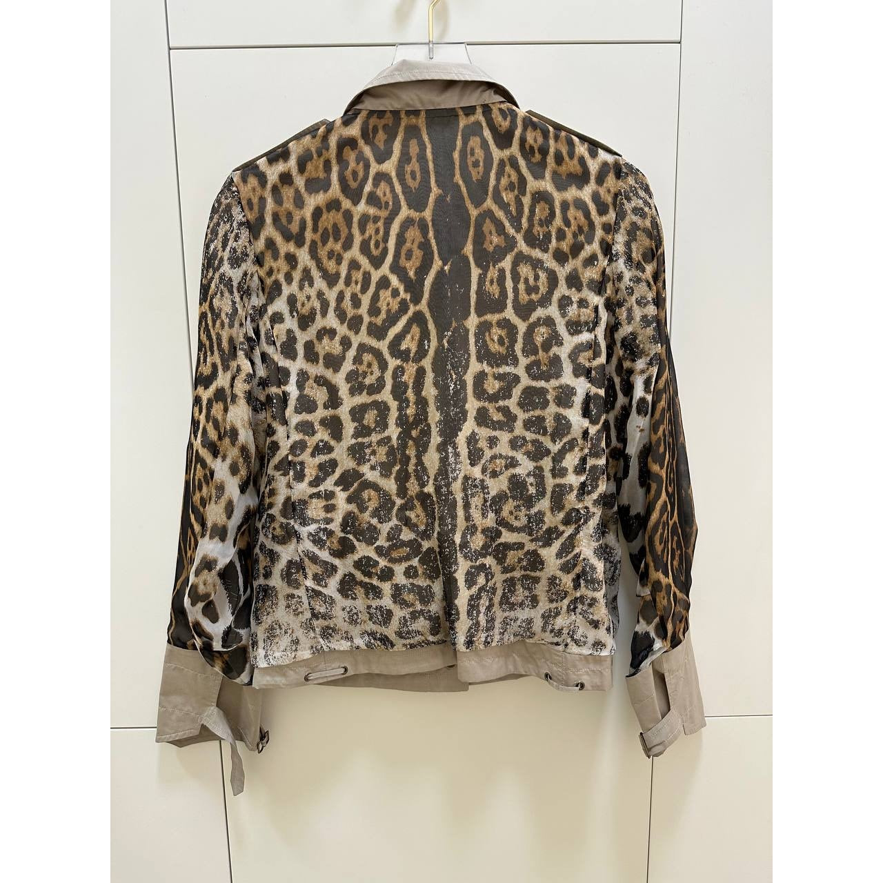 Saint Laurent Two Sides Leopard Print Utility Jacket Sz.S Pre-owned