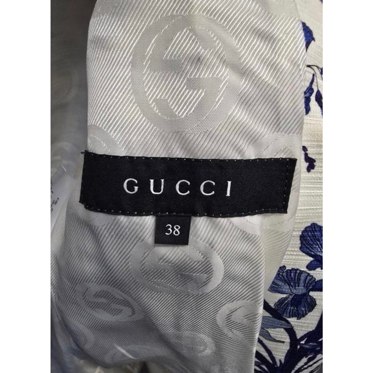 Gucci Resort 2007 White Floral Print Cotton Coat IT 38 Pre-owned