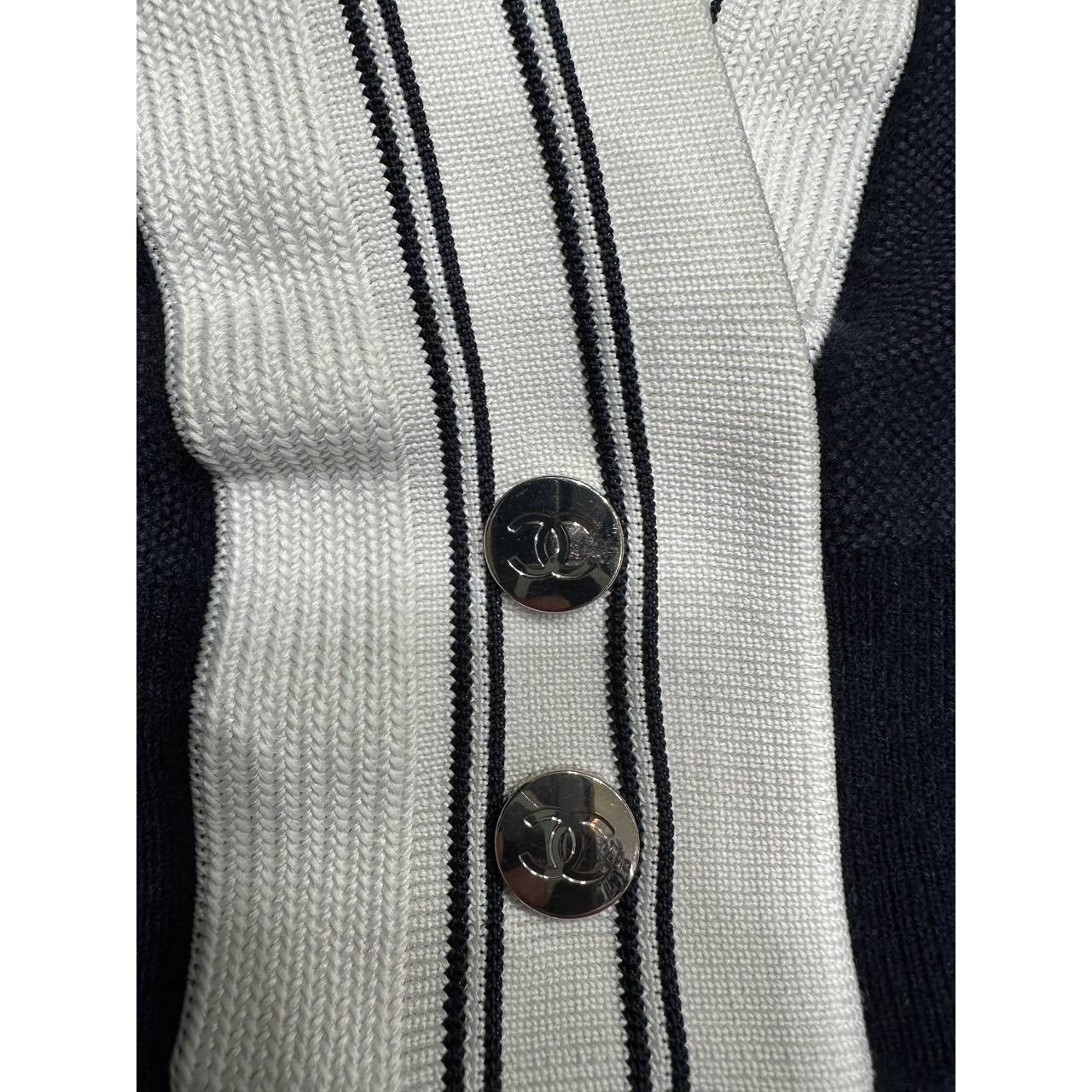 Chanel Wool Bra Top Cardigan Set Sz.34/36 Pre-owned