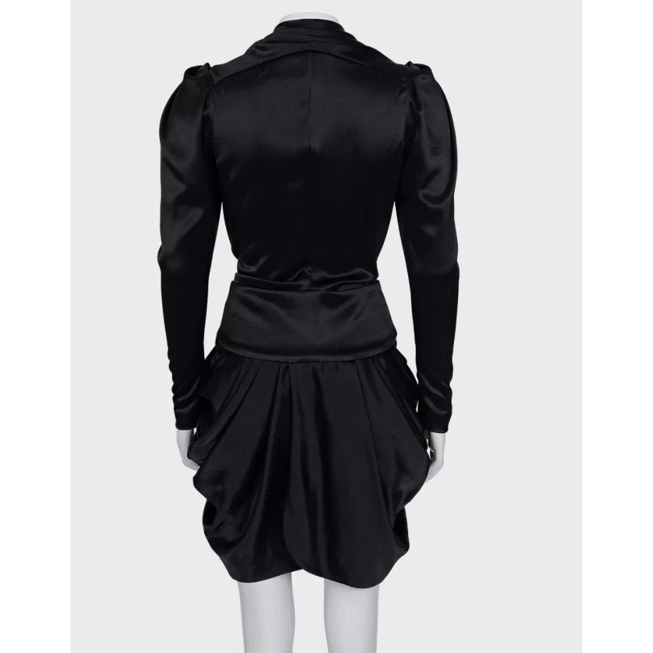 Balenciaga Black Fitted Long Sleeve Dress - FR36/S pre-owned