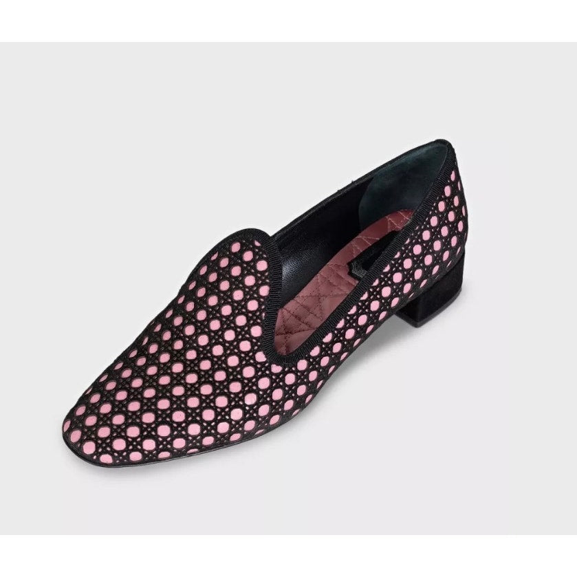 Christian Dior Black Suede Perforated Ballet Flats Sz.37 Pre-owned