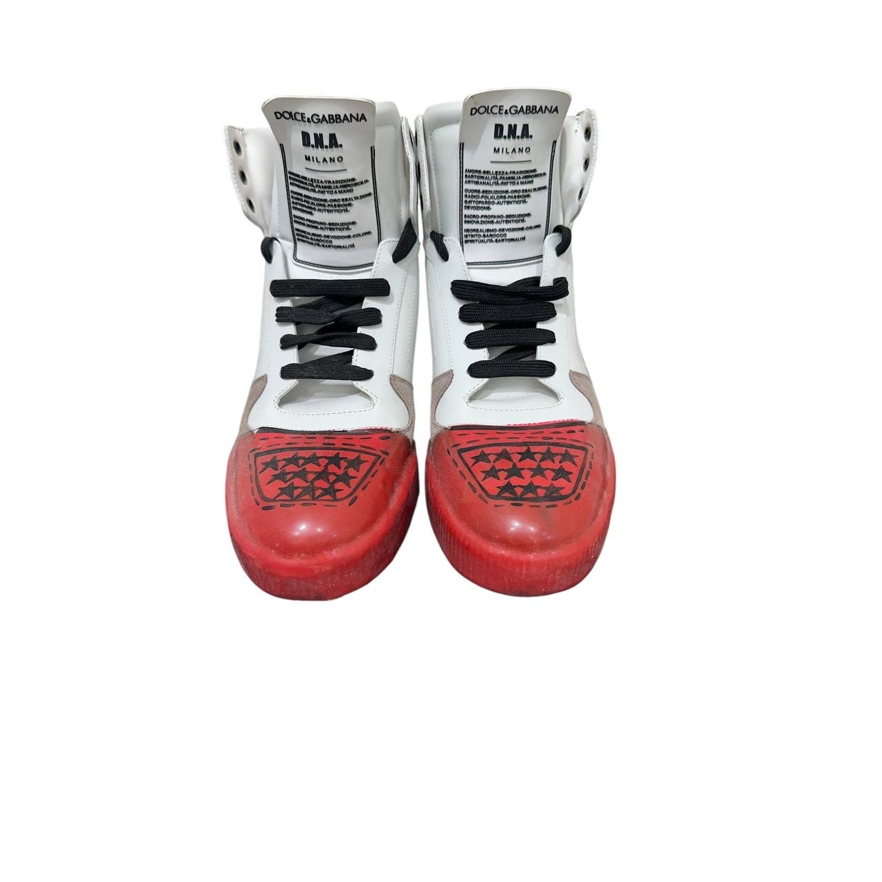 Dolce & Gabbana Men's Leather Colorblock Sneakers - Size 10 Pre-owned