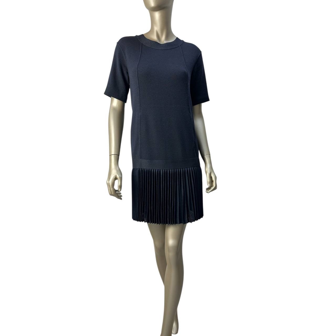 Chanel Black Viscose Globalization Dress - Size 36 Pre-owned