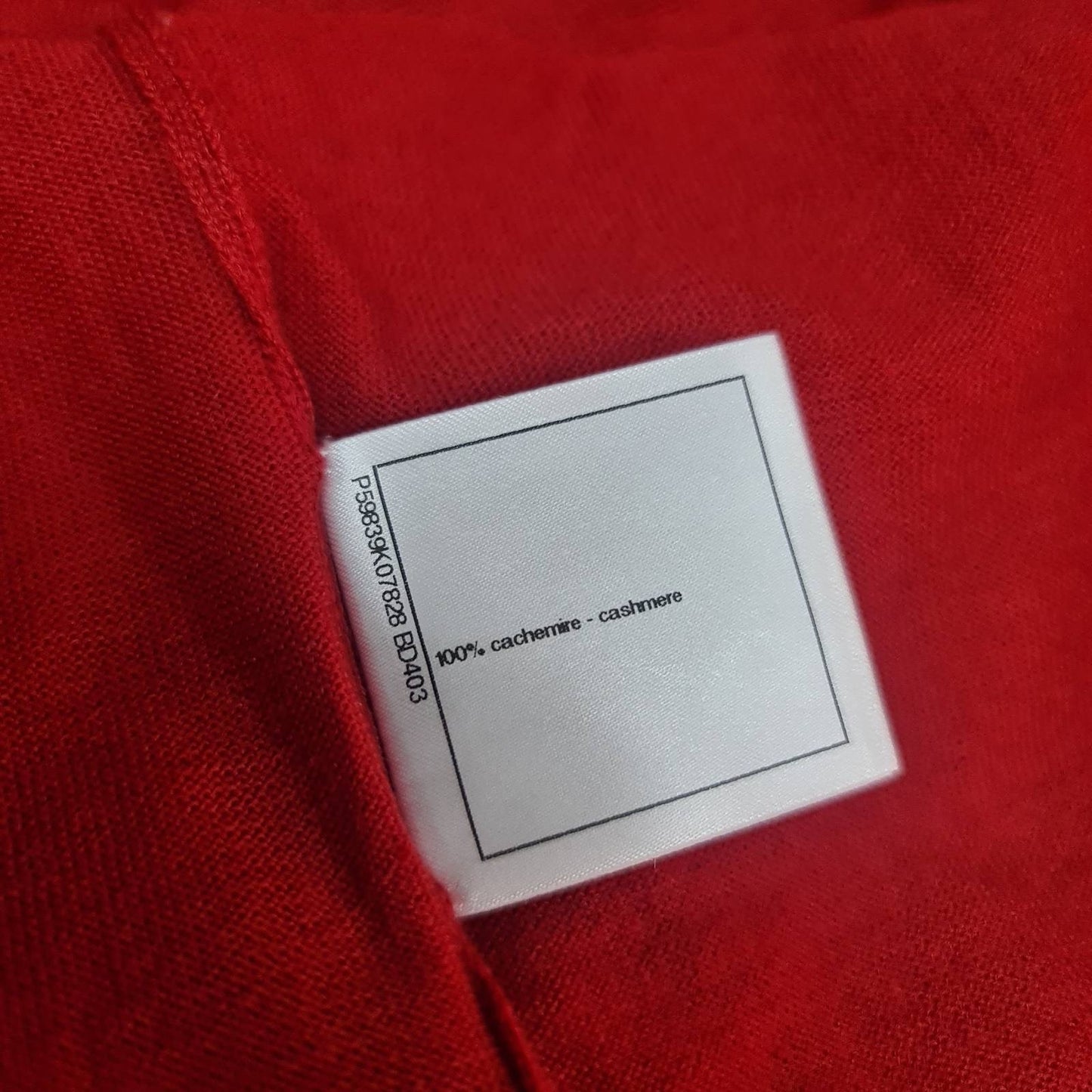 Chanel Red Cashmere Jumper Sz.48 pre-owned
