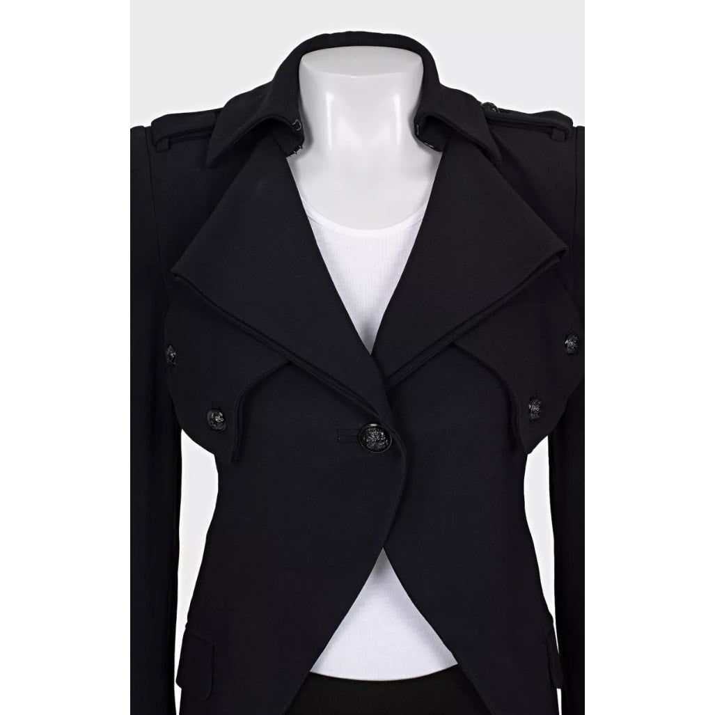 Alexander McQueen Black Tailored Jacket Voluminous Shoulders Pre-owned