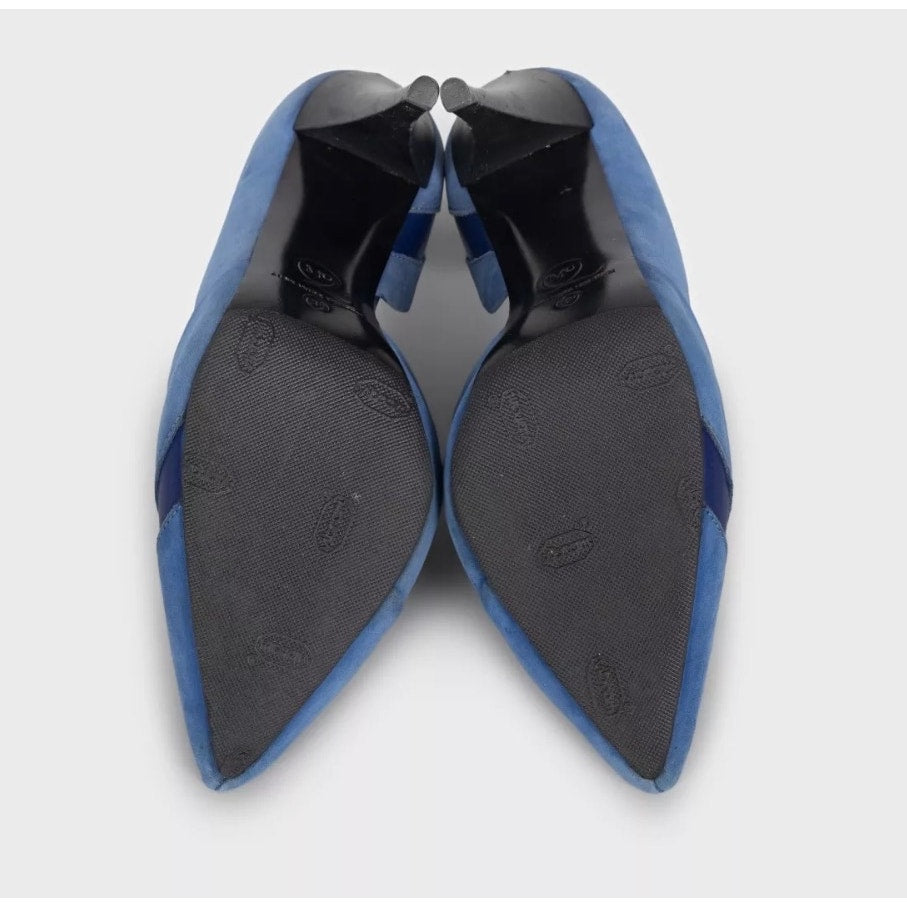 Alexander McQueen Blue Suede & Leather Stiletto Pumps EU 39 Pre-owned