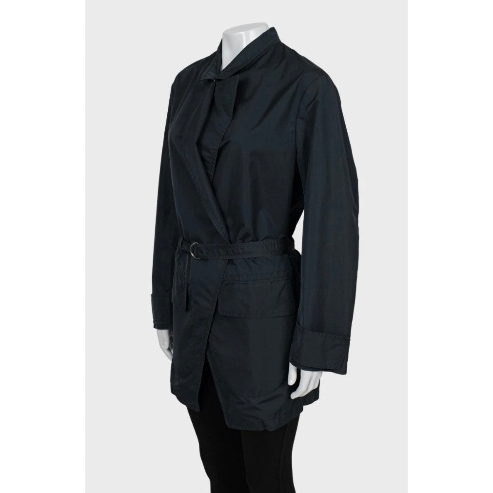 Vintage Saint Laurent Blue Trench Coat Sz.42 Pre-owned