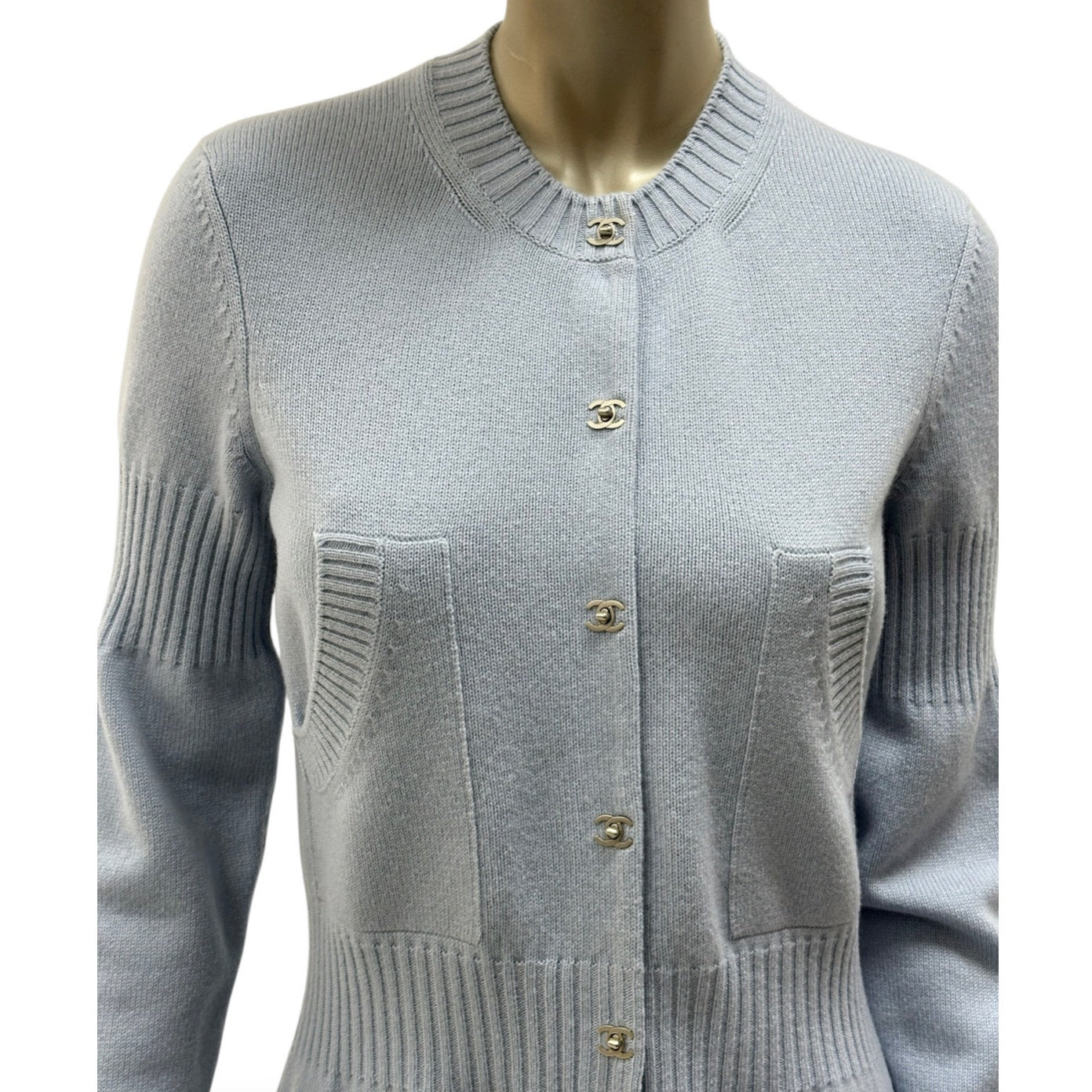 Chanel CC Turnlock Cashmere Sweater Dress - Size 40 Pre-owned