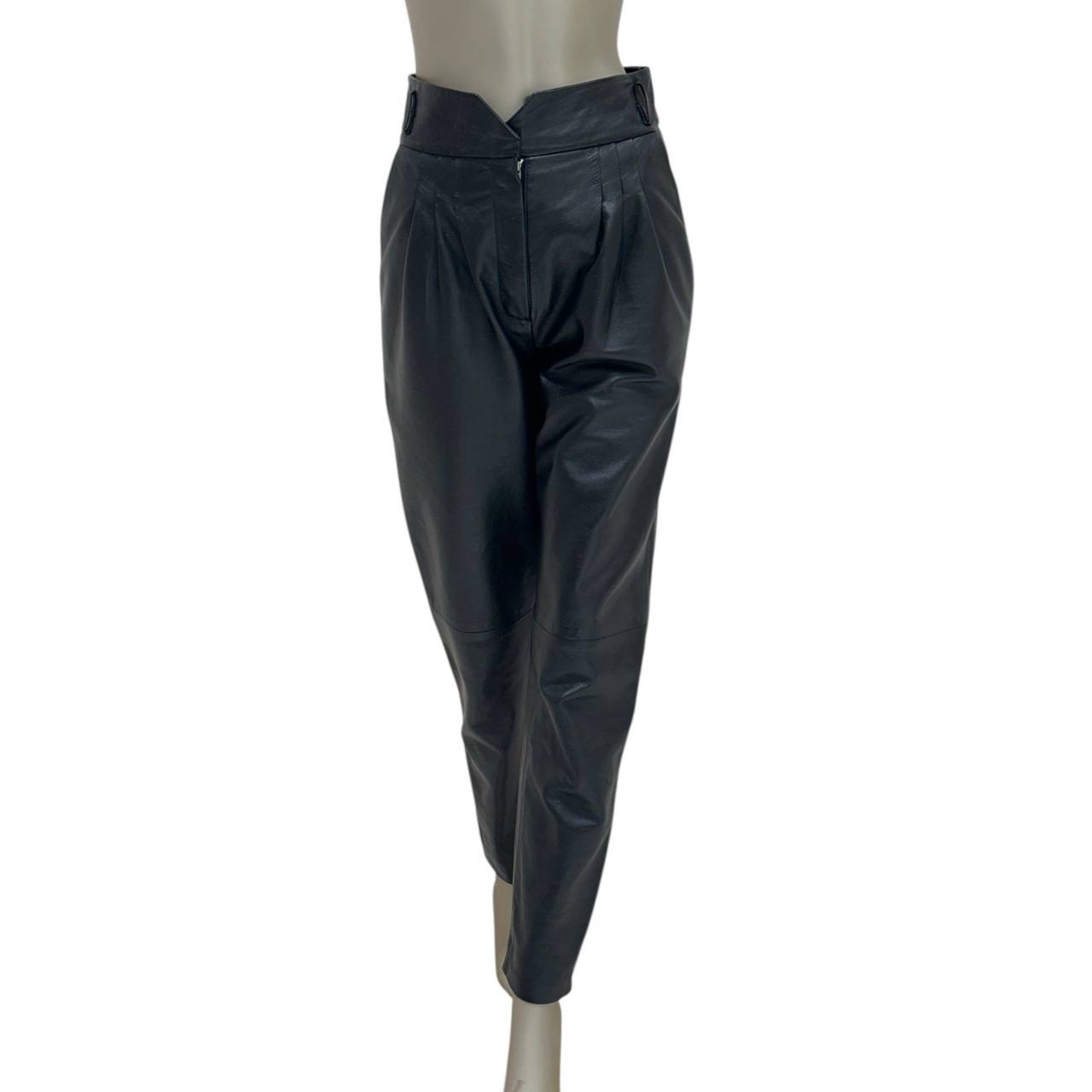 Alberta Ferretti Leather Pants - Size 40 Pre-owned