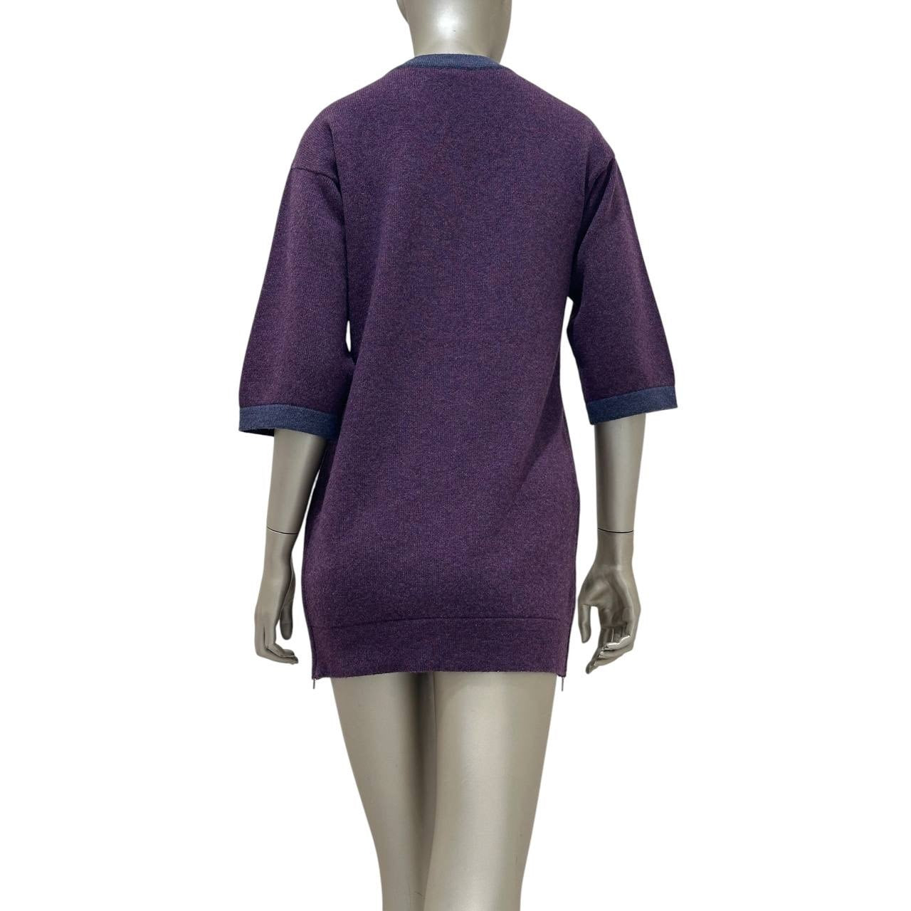 Chanel Purple Cashmere Long Cardigan FR 34 Pre-owned