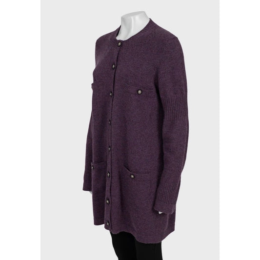 Chanel Purple Cashmere Cardigan - FR46/3XL Pre-owned