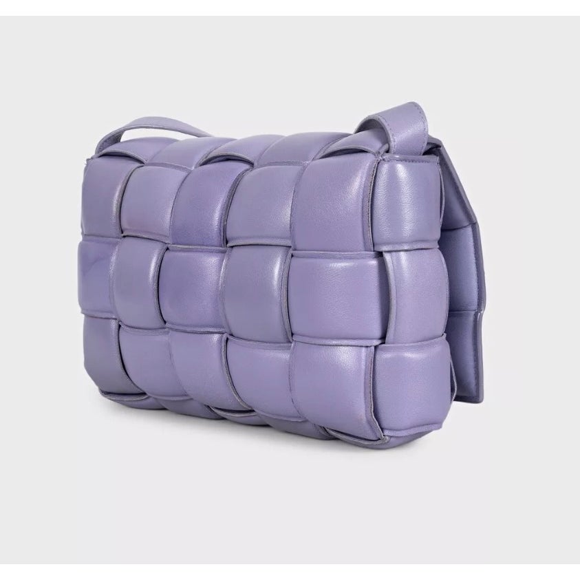 Bottega Veneta Purple Cassette Leather Shoulder Bag Pre-owned