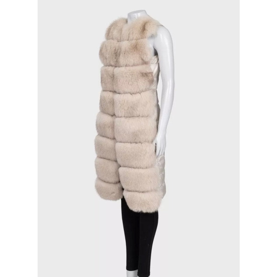 Montecore White Long Vest IT 44 Pre-owned