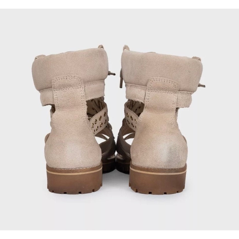 Balmain Beige Suede High Heel Sandals w Sz.37.5 Pre-owned