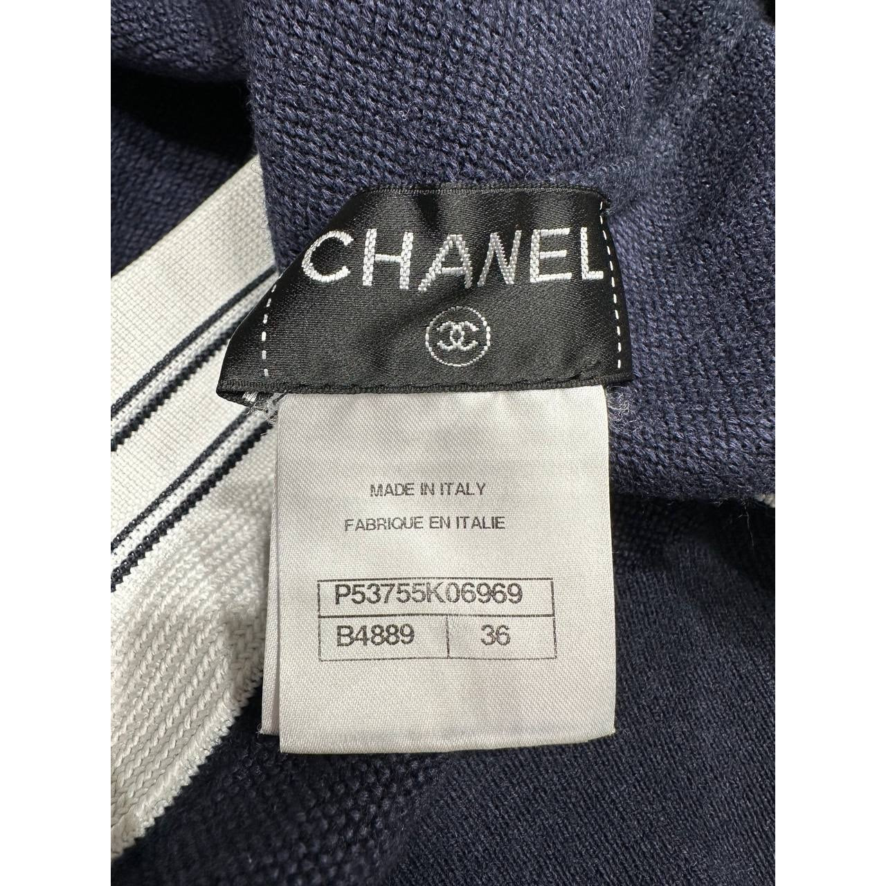 Chanel Wool Bra Top Cardigan Set Sz.34/36 Pre-owned