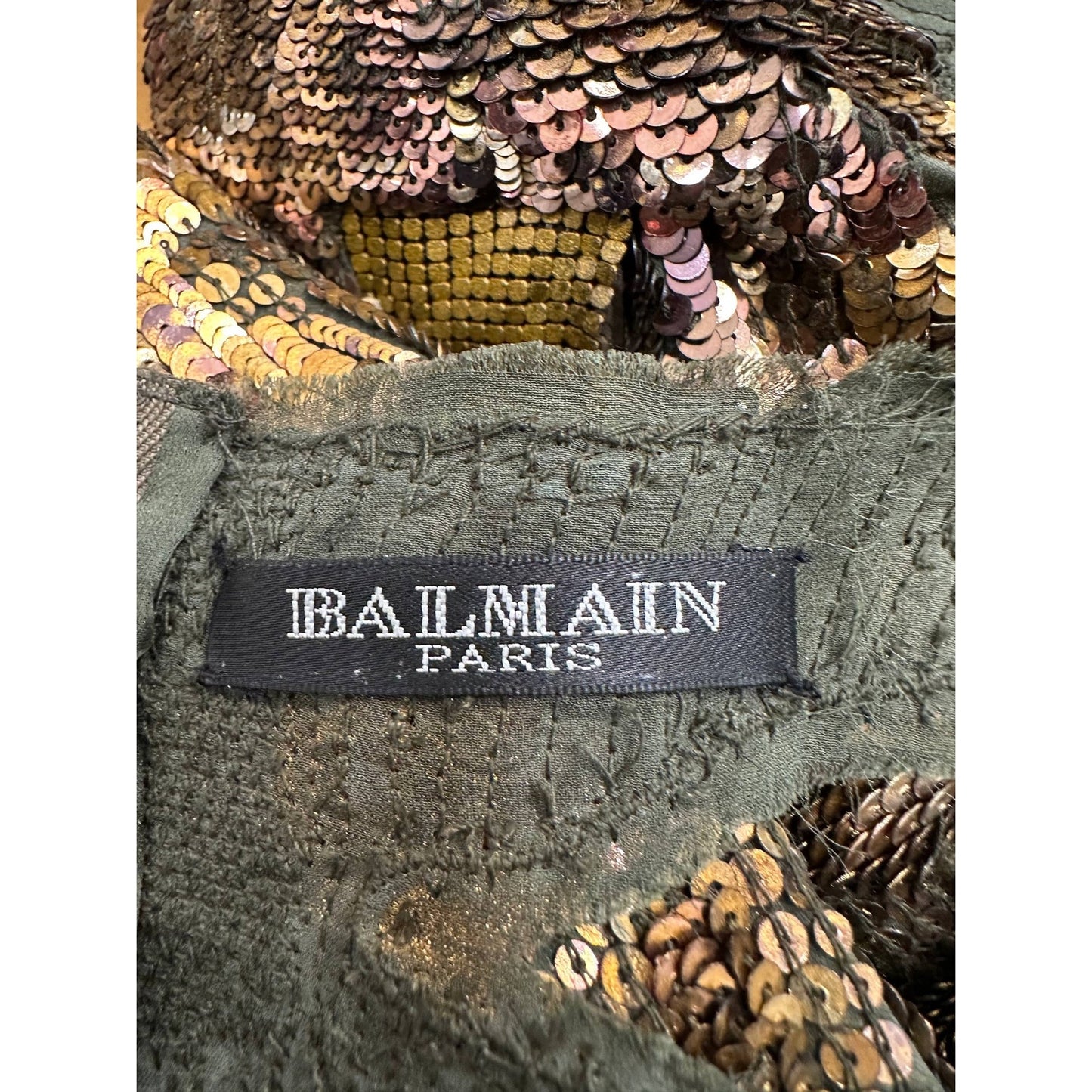 Balmain Gold Sequin Dress - SS10 Collection Size 38 Pre-owned