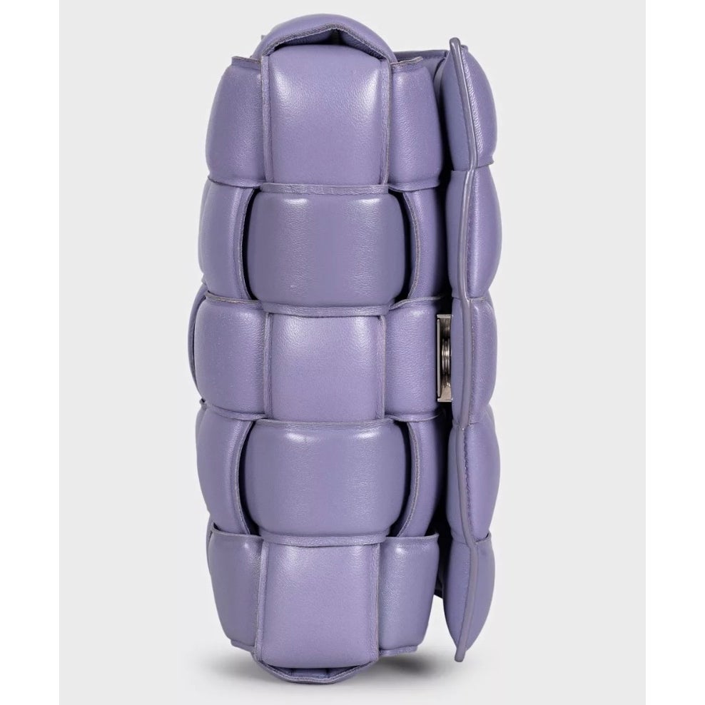 Bottega Veneta Purple Cassette Leather Shoulder Bag Pre-owned