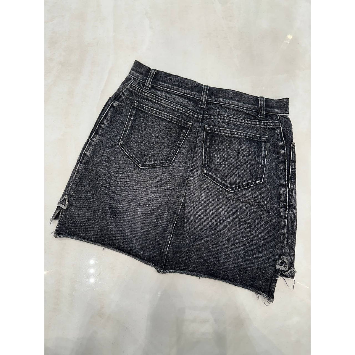 Saint Laurent Paris Black Sequin Skirt - Size 29 Pre-owned