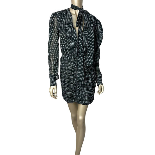 Marianna Senchina Polka-dot Silk Scarf Mini Dress Sz.M Pre-owned