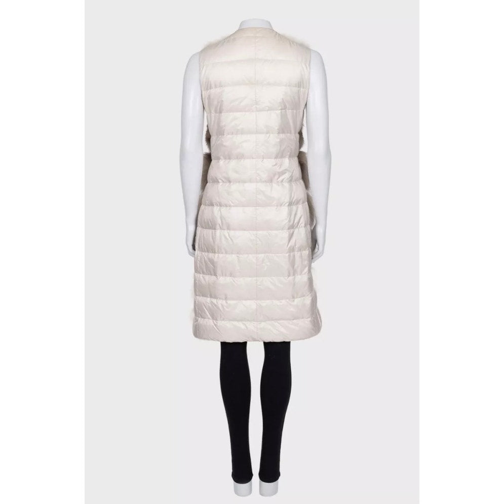 Montecore White Long Vest IT 44 Pre-owned