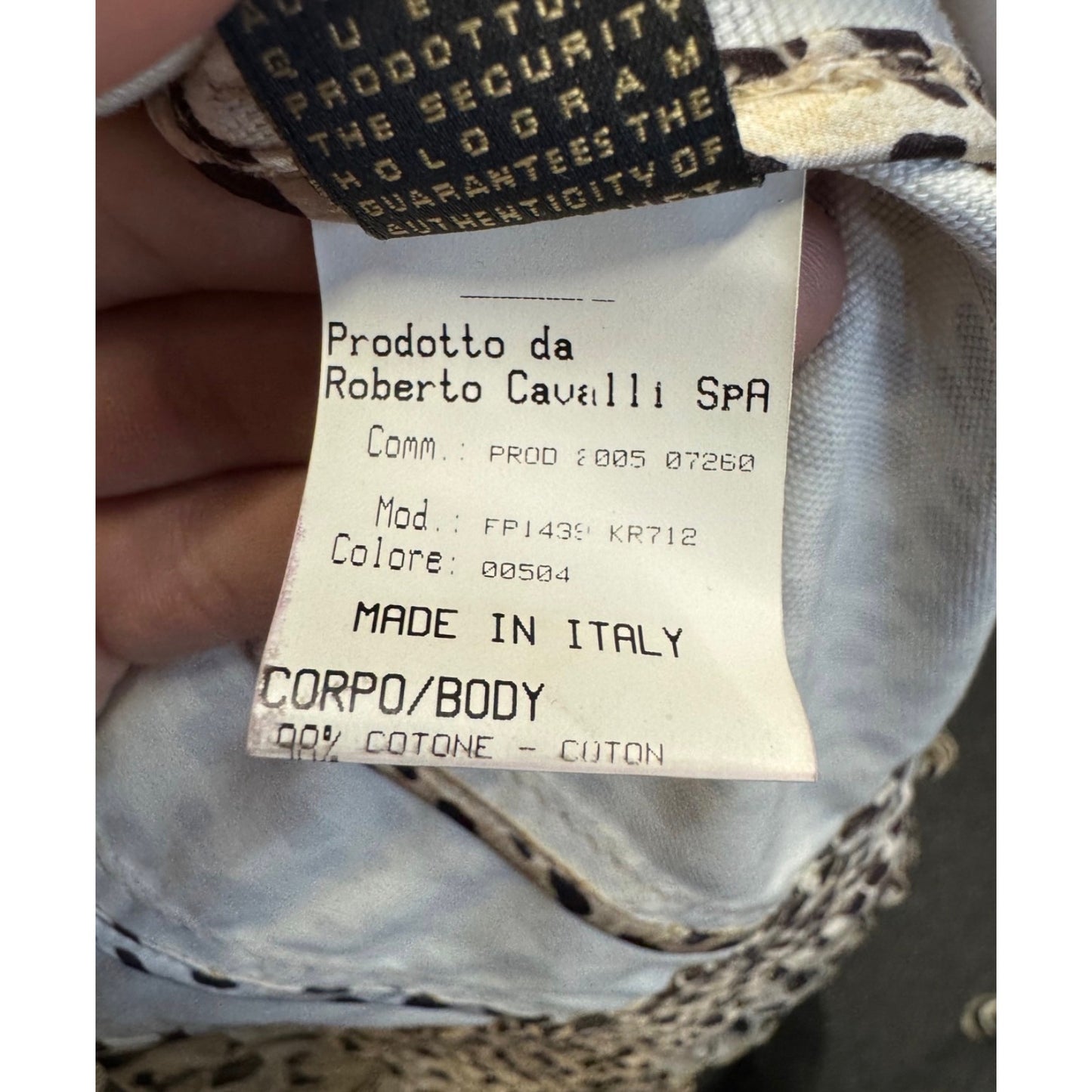 Roberto Cavalli Animal Print Fitted Jacket IT38 XS pre-owned